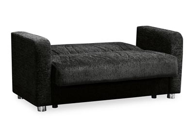 Elegance Black Chenille Love Seat,Ottomanson (Previously Casamode)